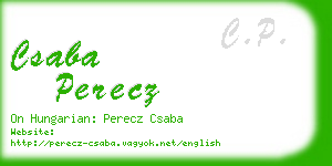 csaba perecz business card